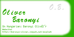 oliver baronyi business card